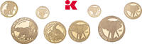 SÜDAFRIKA Natura-Prestige-Set von 1, 1/2, 1/4 und 1/10 Unze 1996. Auflage: 5000 Exemplare. Republik seit 1960. Proof im Originaletui mit Zertifik...