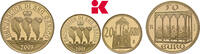 SAN MARINO Set von 50 und 20 Euro 2003. Auflage: 7.281 Exemplare. Republik. Proof im Originaletui mit Zertifikat