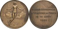 Schweiz Bronzemedaille v. E. Bickuf die Konferenz der Fédération Aéronatique Internationale in Zürich -