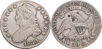USA 50 Cents Capped bust, vertiefte Randschrift. -