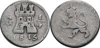 Guatemala 1/4 Real G, Guatemala 1815 Fernando VII., 1808-1821 fast ss 75,00 EUR  plus 14,90 EUR verzending