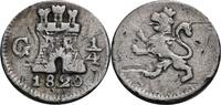 Guatemala 1/4 Real G, Guatemala 1820 Fernando VII., 1808-1821 ss, l. Sch... 55,00 EUR  plus 14,90 EUR verzending