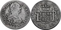 Guatemala 1/2 Real NG-M, Nueva Guatemala Carlos IV., 1788-1808 -