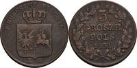 Polen Ku.-3 Grosze KG, Warschau Revolution, 1830-1831 -
