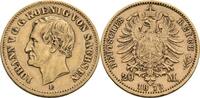 Sachsen 20 Mark E, Dresden Johann, 1854-1873 -