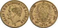 Sachsen 20 Mark E, Dresden Johann, 1854-1873 -