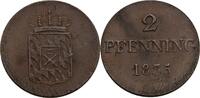 Bayern Cu-2 Pfennig, München Ludwig I., 1825-1848 -
