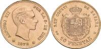 Spanien 10 Pesetas, Madrid, offizielle Neuprägung Alfonso XII., 1874-1885 -