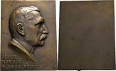 Arnim, Hans Einseitige Bronzegssplakette v I.E., a.d. Philologen Hans v Arnim (1859-1931), Professor in Wien u. Frankfurt -