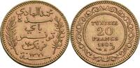 Tunesien 20 Francs A, Paris AH 1321 (AD 1903) Französisches Protektorat VF