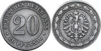 Kaiserreich Kleinmünzen 20 Pfennig 1888 F Kursmünze ss 15,00 EUR  Excl. 10,80 EUR Verzending