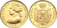 Spanien 10 Escudos Königin Isabell II -