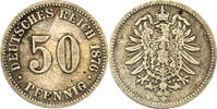 Kaiserreich Kleinmünzen 50 Pfennig Kursmünze -