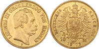 J.213 10 Mark 1872 A Grosherzog Ludwig III EF / aEF