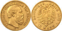 Kaiserreich Hessen 10 Mark 1879 H Grosherzog Ludwig IV VF