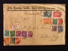 Deutsches Reich Inflation Großbrief mit Mischfrankatur nach Valkenburg -