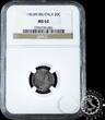 ITALY 1863 20 CENTESIMI – Vittorio Emanuele II – Milan NGC MS 62