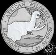 Somalia 2 x 100 Shillings 2023 - 2 x 1 Silver Ounce in Black and White - ELEPHANT BU