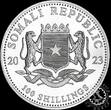 Somalia 2 x 100 Shillings 2023 - 2 x 1 Silver Ounce in Black and White - ELEPHANT BU