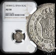 SPAIN 1838 1 REAL – Isabel II – Madrid – NGC AU 58