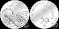 SWITZERLAND 20 FRANCS 2016 Music Bands (Blasmusik Fanfares) UNC