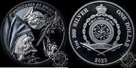 Niue 1 DOLLARS 1 Ounce Silver – Australia At Night – FLYING FOX -