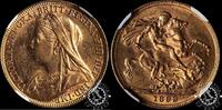 AUSTRALIA SOVEREIGN Sovereign - Queen Victoria - Melbourne - NGC AU 58 -