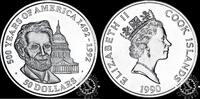 Cook Islands 50 DOLLARS 1990 50 DOLLARS – Abraham Lincoln Proof 50,00 EUR  Excl. 10,00 EUR Verzending