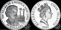 Cook Islands 50 DOLLARS 1990 50 DOLLARS – Mark Twain Proof 50,00 EUR  Excl. 10,00 EUR Verzending
