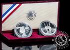 United States 2 x 1 DOLLAR 2x SILVER DOLLAR – Los Angeles Olympic Games -