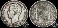 Spain 5 PESETAS 5 PESETAS – Amadeo I – SD M -