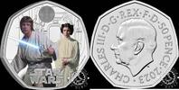 United Kingdom 50 PENCE 50 PENCE PROOF – Luke Skywalker and Leia Princess -