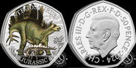 United Kingdom 50 PENCE 2024 – 50 PENCE PROOF – Stegosaurus -