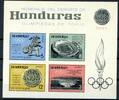 Honduras Block 6 A postfrisch Olympia 1964 MiNr. Block 6 A postfrisch Olympia 1964