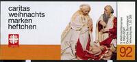 Bund Markenheft Caritas 1992 mit Bund Markenheft Caritas 1992 mit 1640 gestempelt Weihnachten MiNr. 1640 gestempelt Weihnachten   