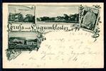 AK Lügumkloster, Nordschleswig - Dänemark Kaiser Denkmal, Kirche 1897 gebraucht -