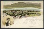 AK Tegernsee Landkreis Miesbach Tracht, Panorama 1897 gebraucht -