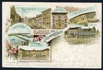 AK Germersheim Kaserne Zoller und Theobald, Ludwigstor, Bahnhof 1903 gebraucht -