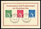 Berlin Berlin 68-70 gestempelt auf Sonderkarte MiNr. 68-70 gestempelt auf Sonderkarte -