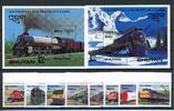 Bhutan Bhutan 1028-1035, Block 143-144 postfrisch Eisenbahn MiNr. 1028-1035, Block 143-144 postfrisch Eisenbahn -