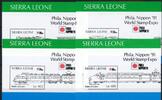 Sierra Leone Sierra Leone Bl 155-158 postfrisch Eisenbahn MiNr. Bl 155-158 postfrisch Eisenbahn -