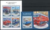 Sierra Leone Sierra Leone 10086-10089 + Block 1526 postfrisch Eisenbahn MiNr. 10086-10089 + Block 1526 postfrisch Eisenbahn -