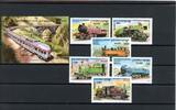 Kambodscha Kambodscha 1585-1590, Block 219 postfrisch Eisenbahn MiNr. 1585-1590, Block 219 postfrisch Eisenbahn -