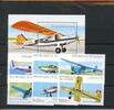 Guinea Guinea 1539-1544, Block 496 postfrisch Flugzeuge MiNr. 1539-1544, Block 496 postfrisch Flugzeuge -