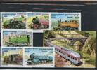 Kambodscha Kambodscha 1585-1590, Block 219 postfrisch Eisenbahn MiNr. 1585-1590, Block 219 postfrisch Eisenbahn -