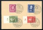 Bund Bund 117-120 gestempelt auf Postkarte MiNr. 117-120 gestempelt auf Postkarte -