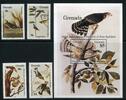 Grenada Grenada 1343-1346 + Bl 136 postfrisch Vögel MiNr. 1343-1346 + Bl 136 postfrisch Vögel -