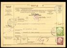 Bund 2 waag. Paare Bund 2 waag. Paare 196 u.a. gestempelt auf Paketkarte MiNr. 196 u.a. gestempelt auf Paketkarte -