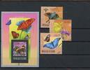 Guinea Guinea 9962-9964, Block 2265 postfrisch Schmetterling MiNr. 9962-9964, Block 2265 postfrisch Schmetterling -