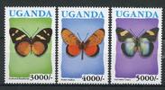Uganda Uganda 1084-86 postfrisch Schmetterling MiNr. 1084-86 postfrisch Schmetterling -